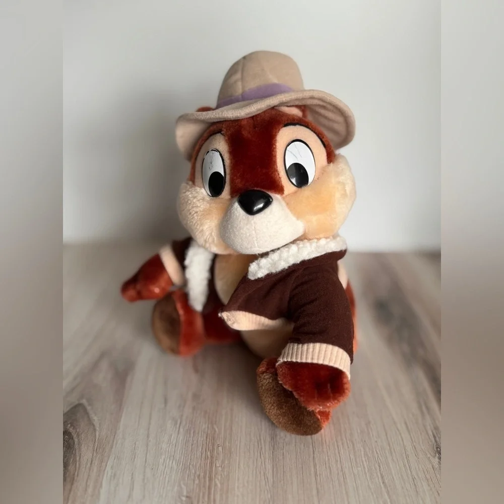 Vintage 90s Disney Parks Rescue Ranger Chip Plush – 12” Stuffed Animal